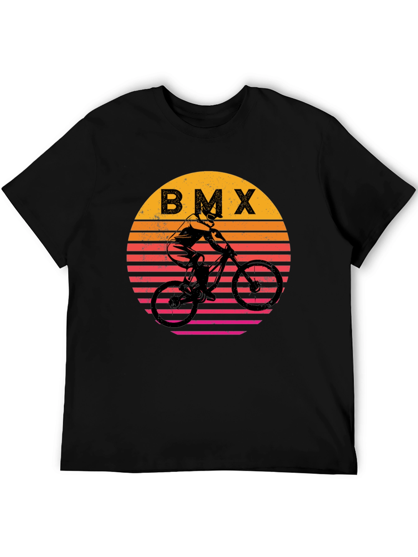 Retro BMX Sunset Graphic T-Shirt