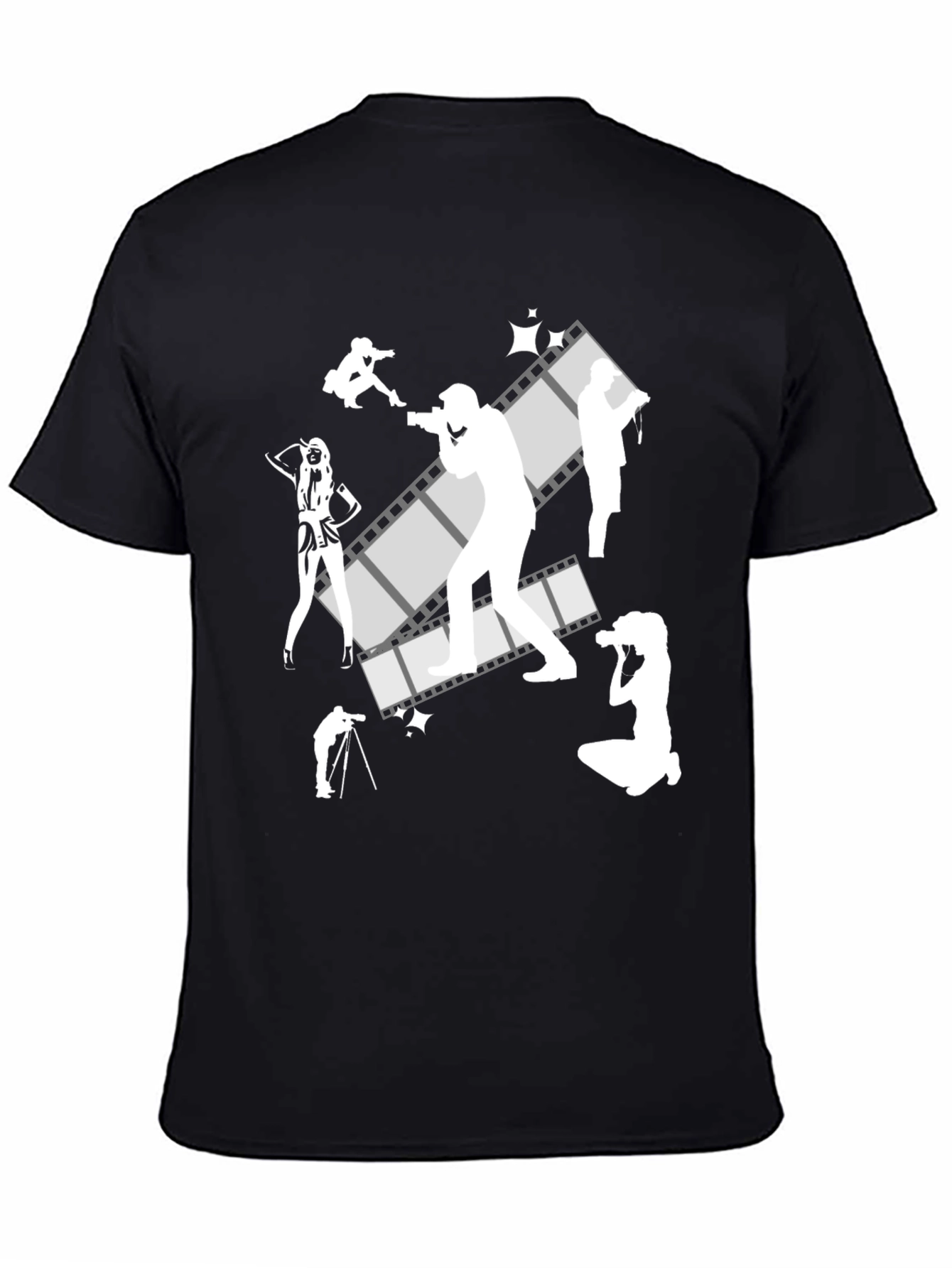 Photographer Film Reel Graphic Tee - Black