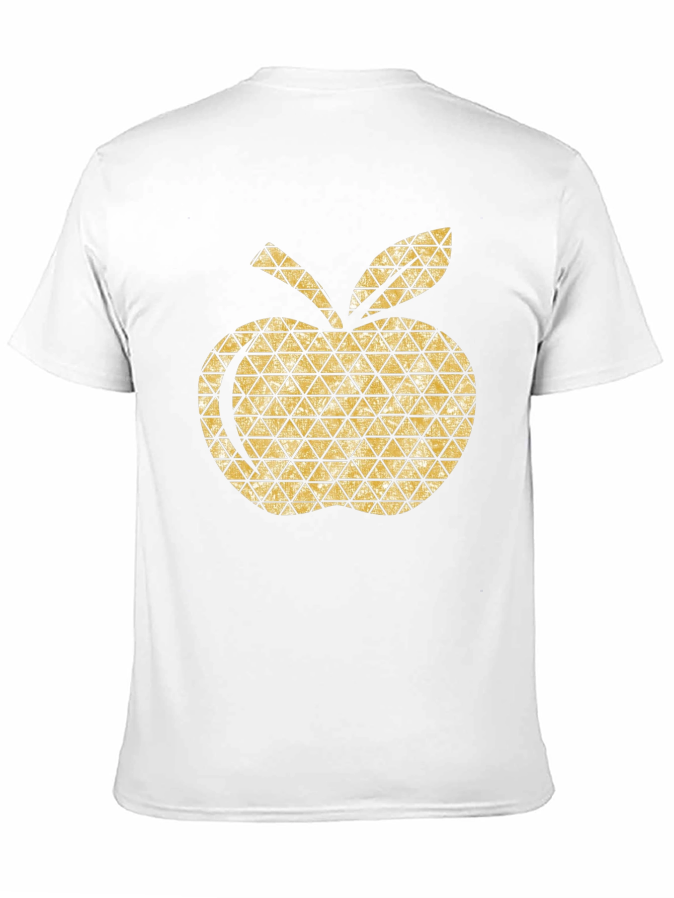 Golden Apple Graphic Tee - Modern Geometric Design
