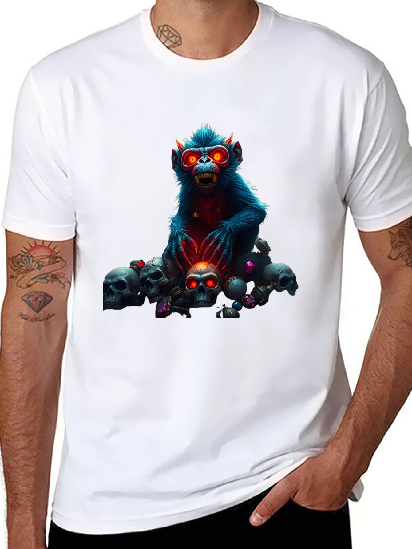 Skull Monkey Graphic Tee - Edgy Style