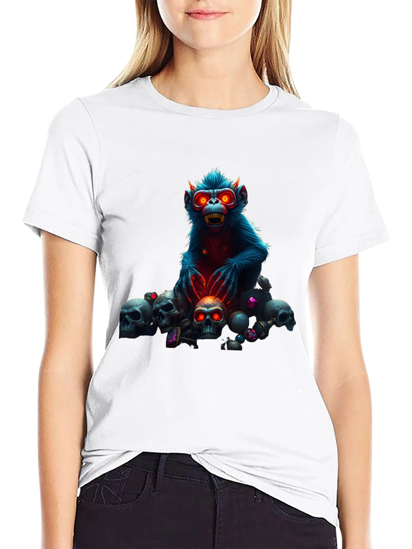 Skull Monkey Graphic Tee - Edgy Style
