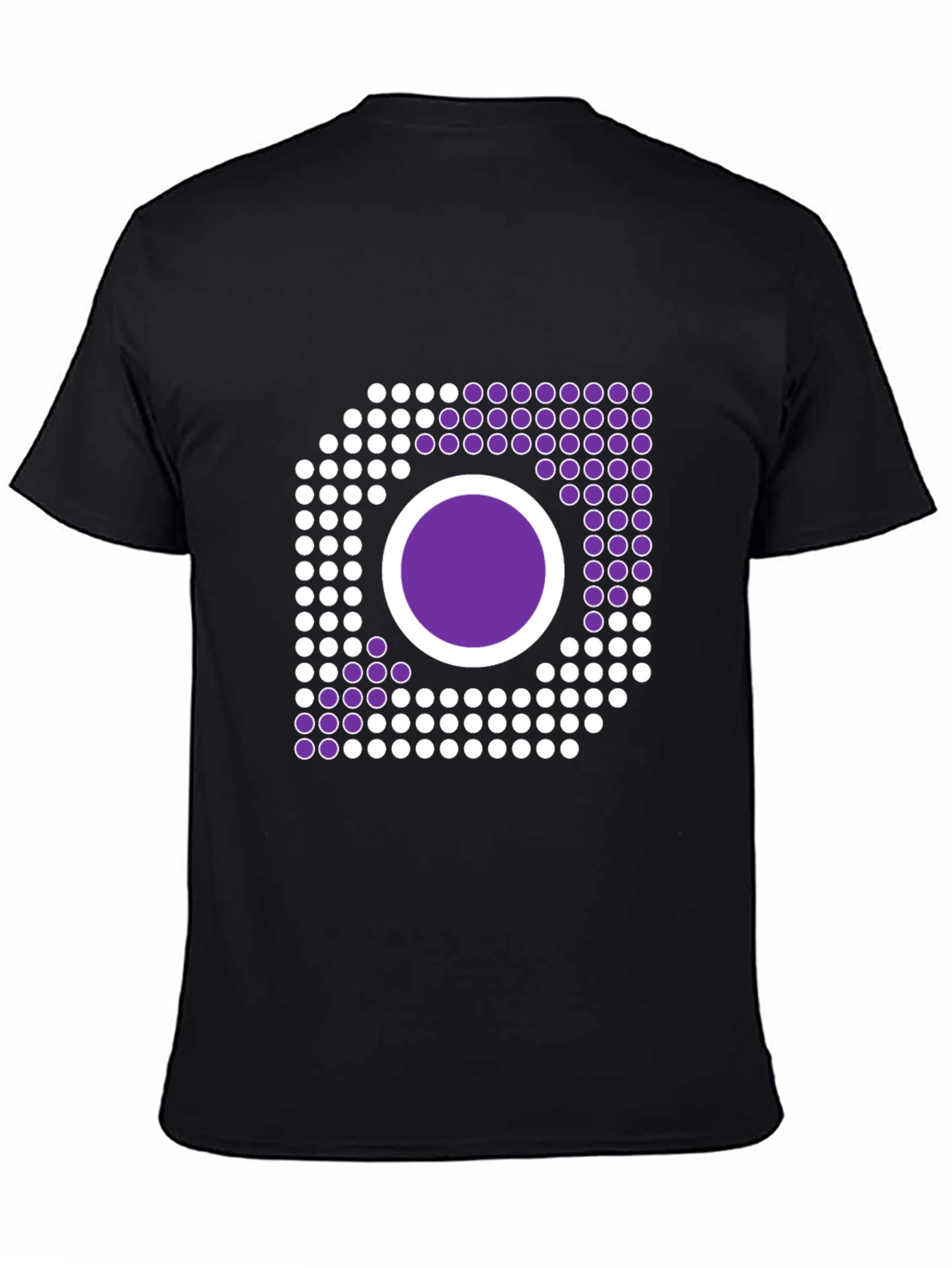 Abstract Circle Graphic Black T-Shirt