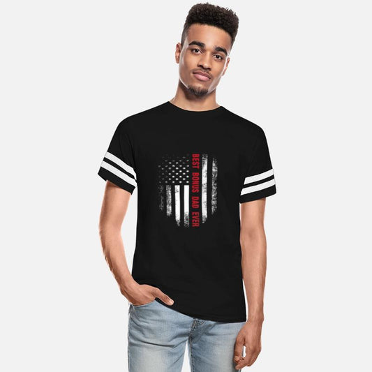 Vintage Best Bonus Dad Ever American Flag shirt