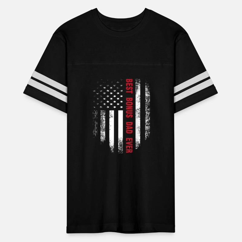 Vintage Best Bonus Dad Ever American Flag shirt
