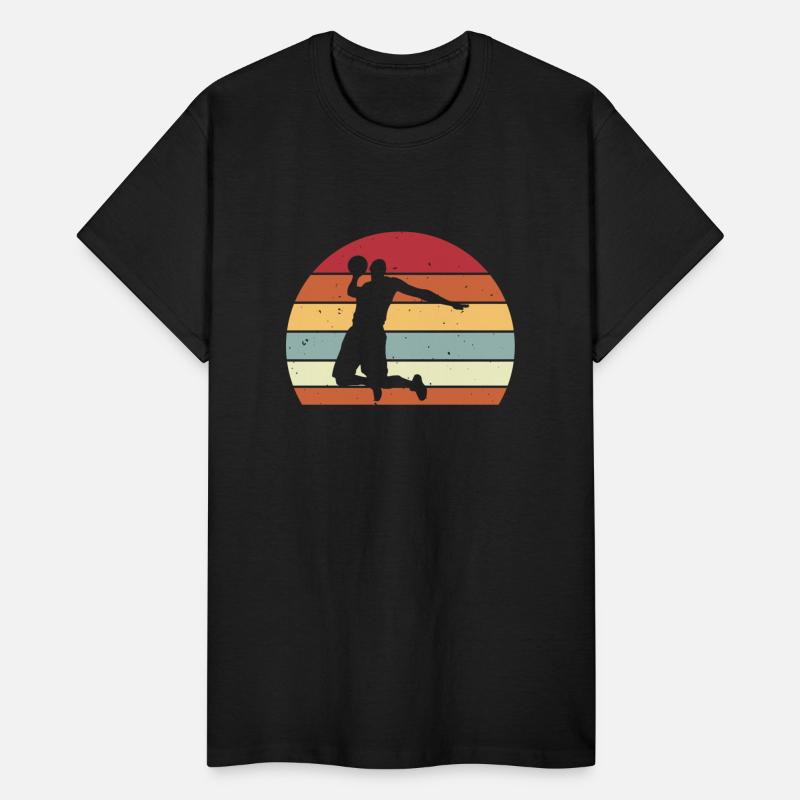 Vintage Retro Basketball Dunk Silhouette