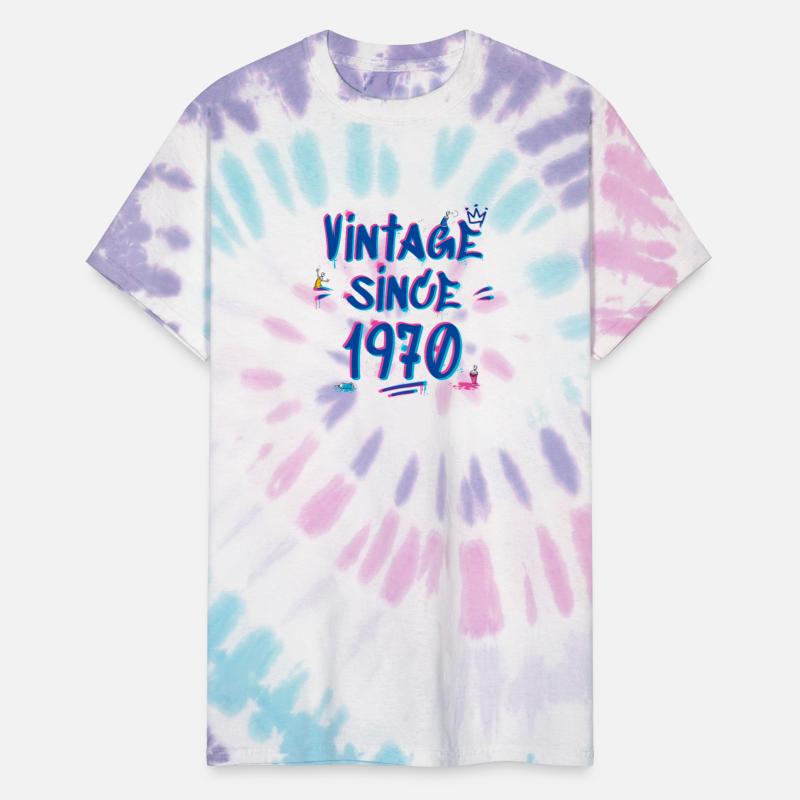 Vintage Since 1970 Graffiti Glitch Retro Hip-Hop