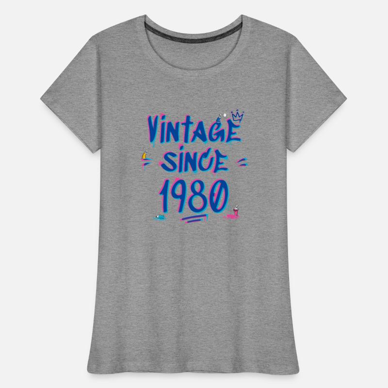 Vintage Since 1980 Graffiti Glitch Retro Hip-Hop
