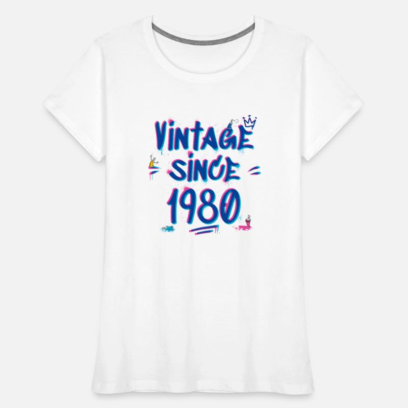 Vintage Since 1980 Graffiti Glitch Retro Hip-Hop