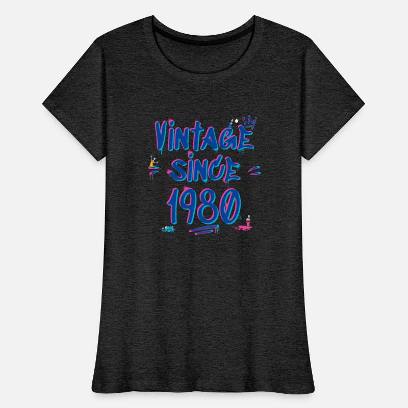 Vintage Since 1980 Graffiti Glitch Retro Hip-Hop