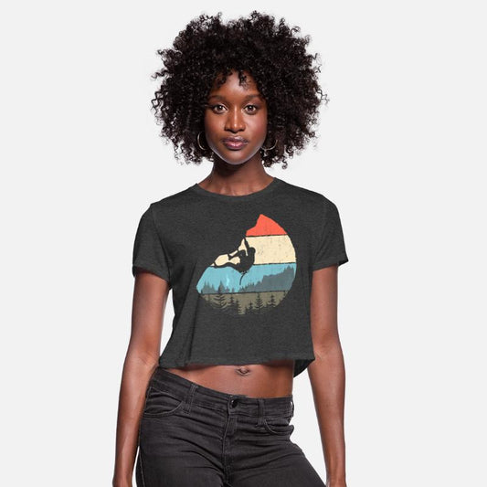 Vintage Style Rock Climbing Retro Bouldering