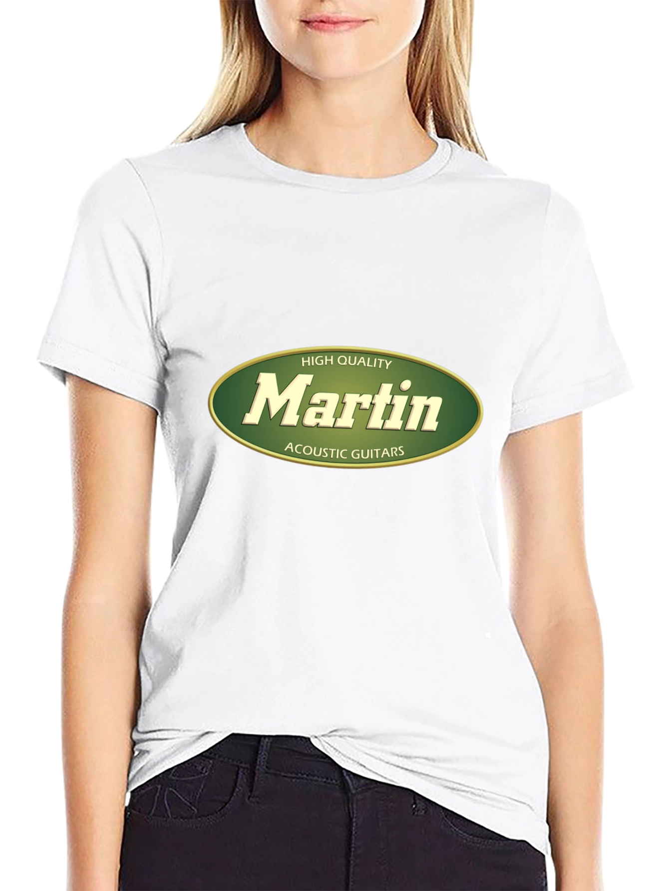 Martin Acoustic Guitars High Quality Black T-Shirt