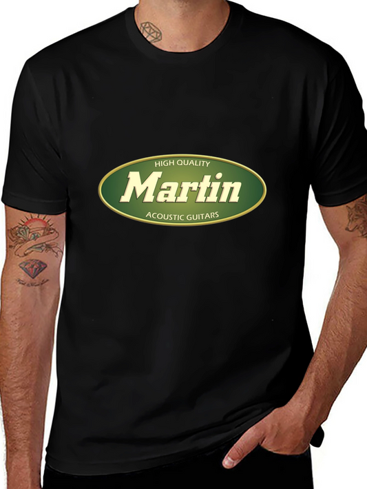 Martin Acoustic Guitars High Quality Black T-Shirt