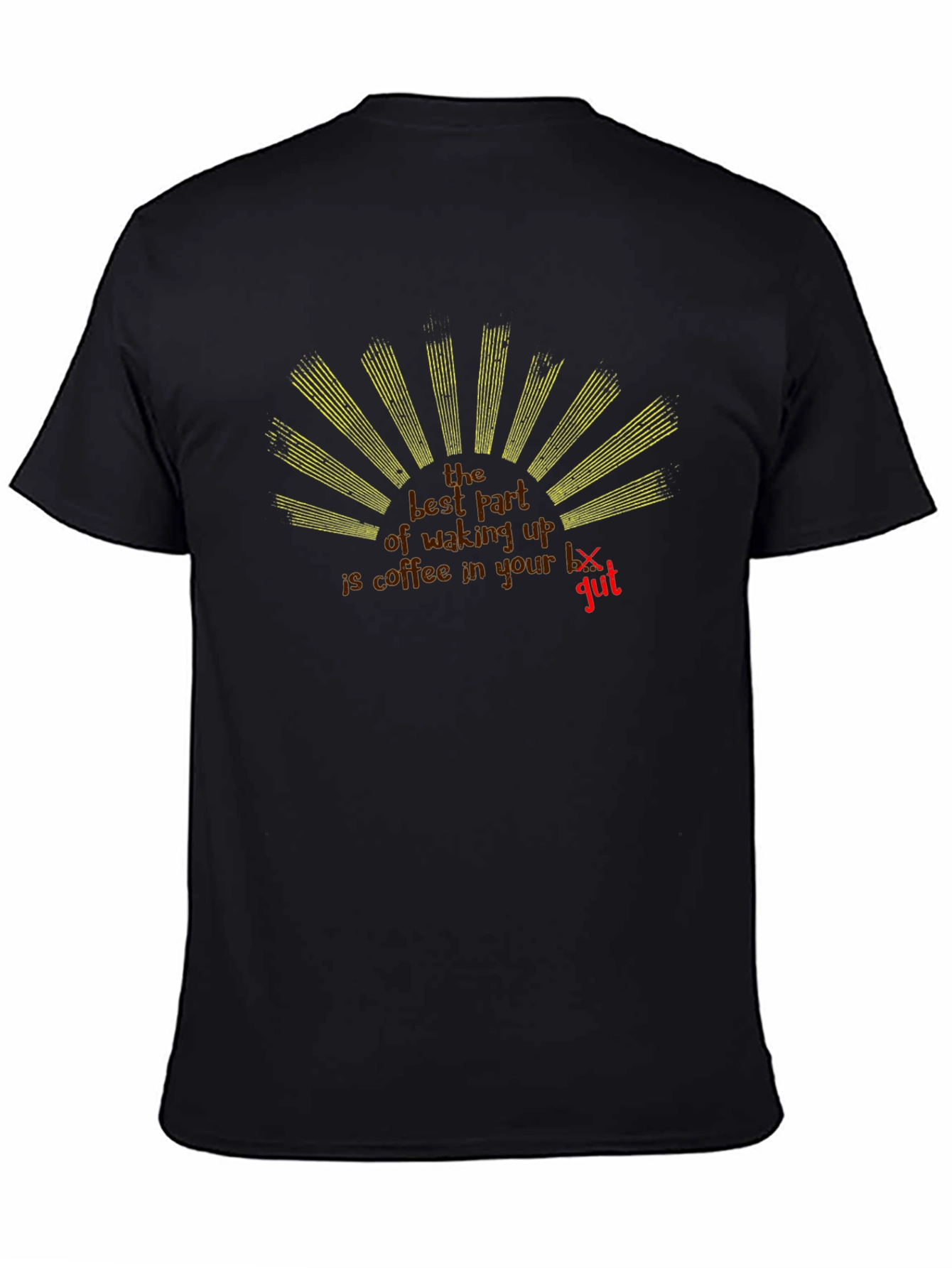 Coffee Gut T-Shirt - Black Tee with Funny Graphic