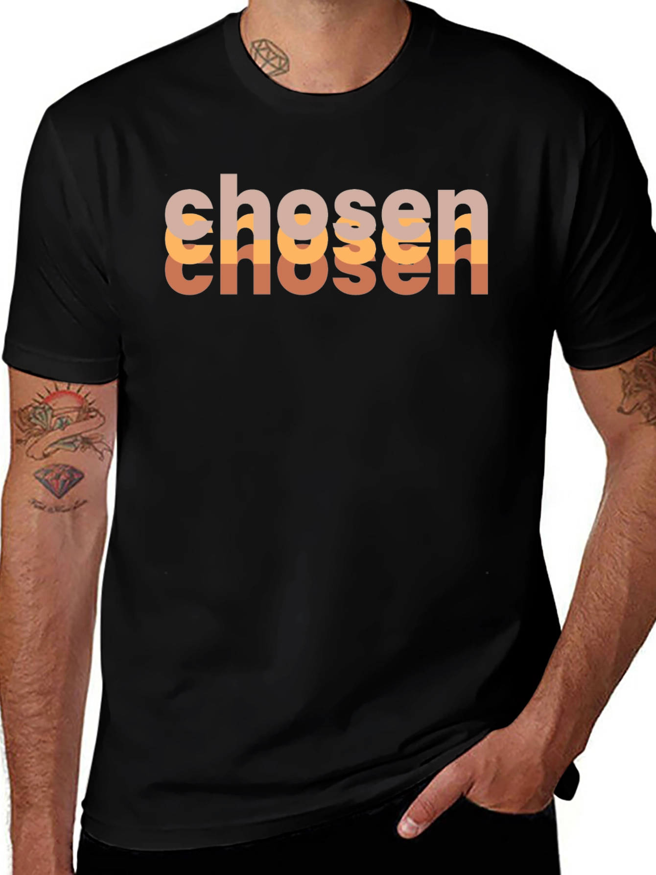 Chosen Graphic Tee - Stylish Black T-Shirt