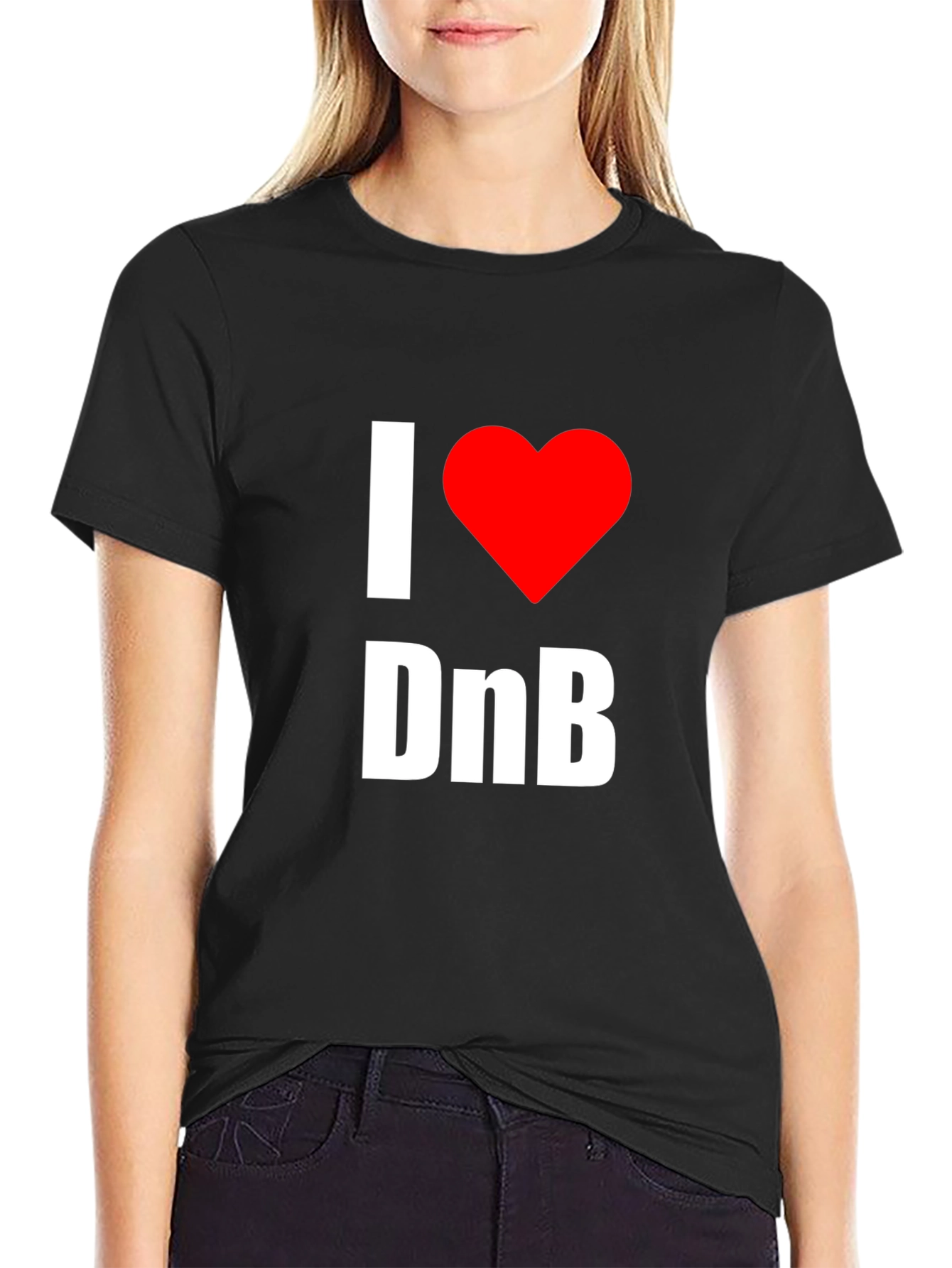 I Love DnB Graphic Tee - Music Lovers T-Shirt
