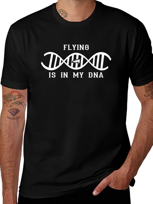 Flying is in My DNA Black T-Shirt