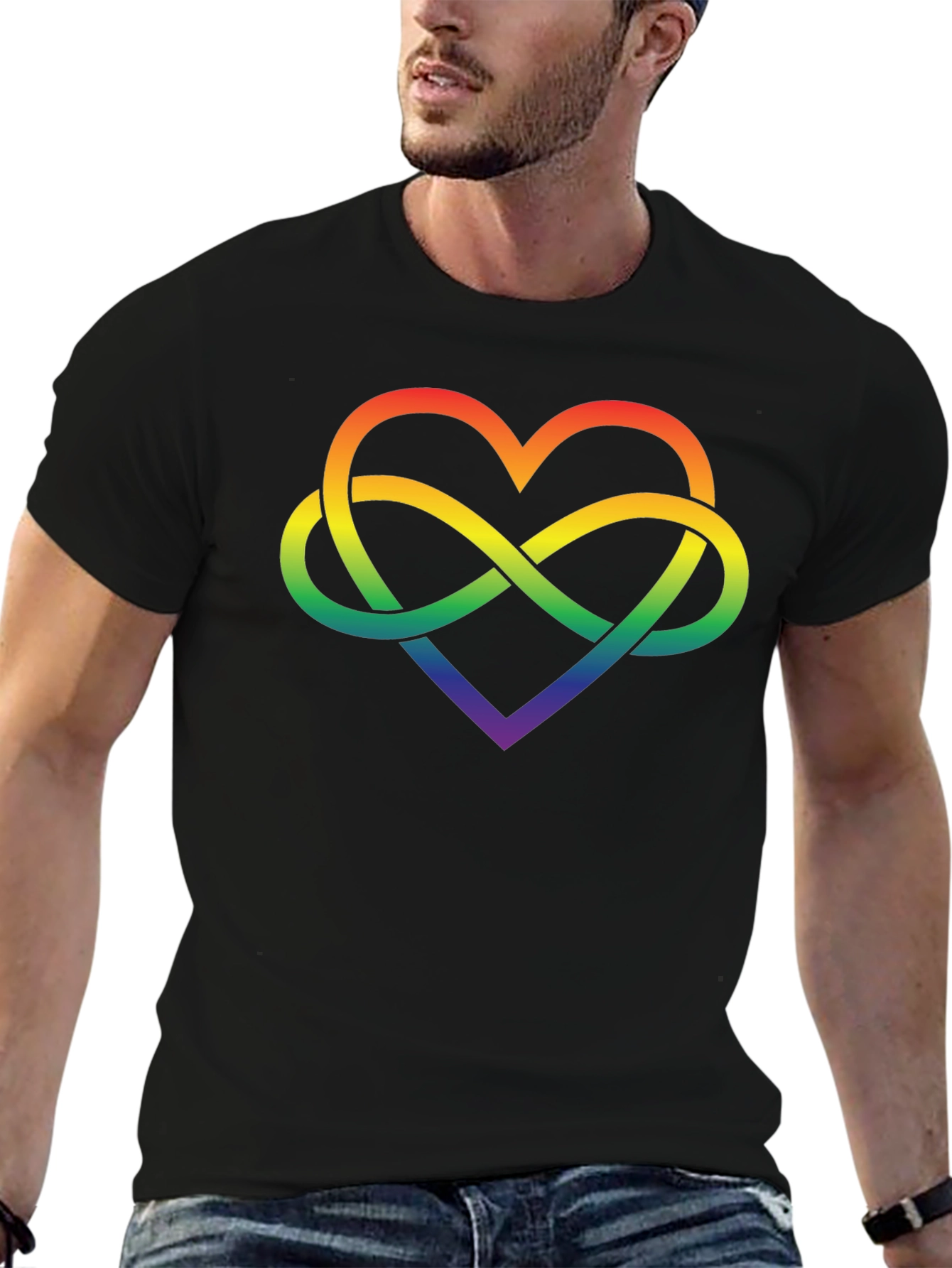Rainbow Infinity Heart Graphic Tee