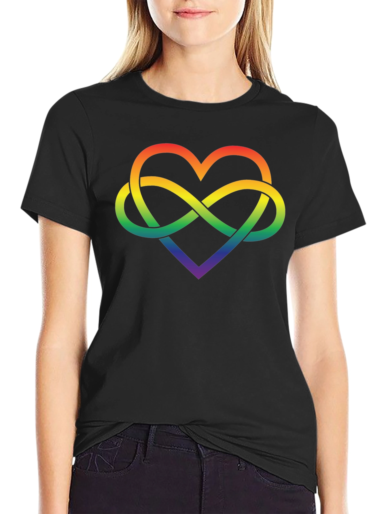 Rainbow Infinity Heart Graphic Tee