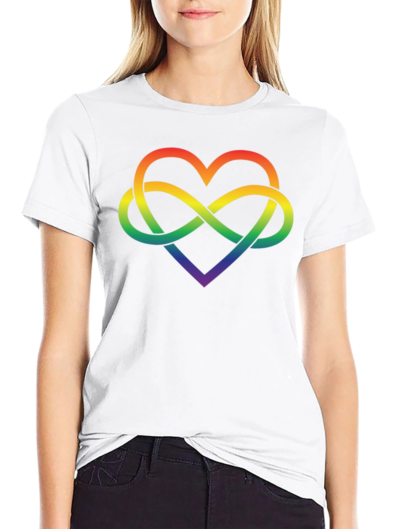 Rainbow Infinity Heart Graphic Tee