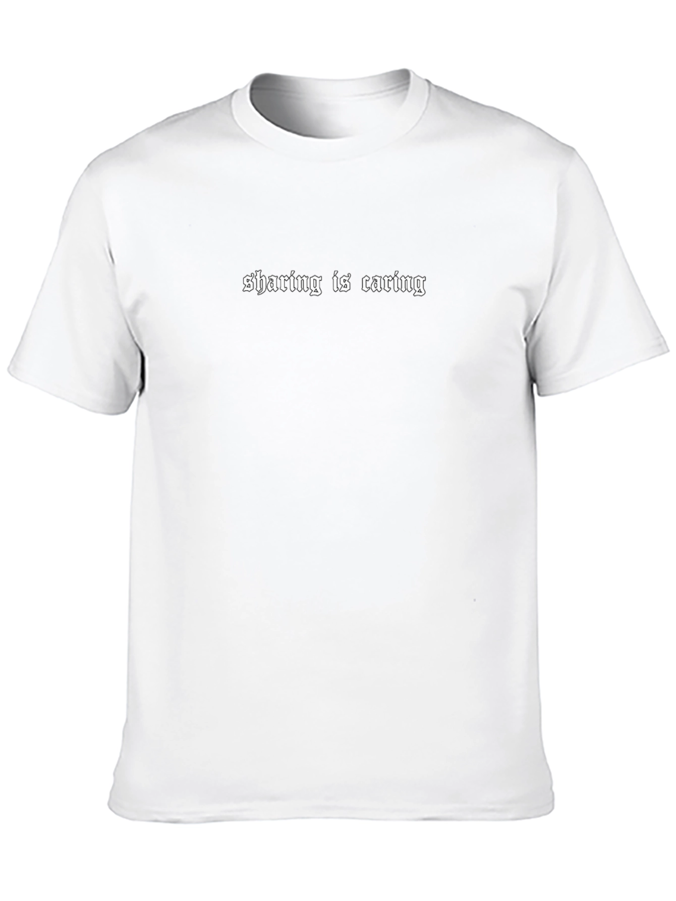 Sharing is Caring Gothic Style Black T-Shirt