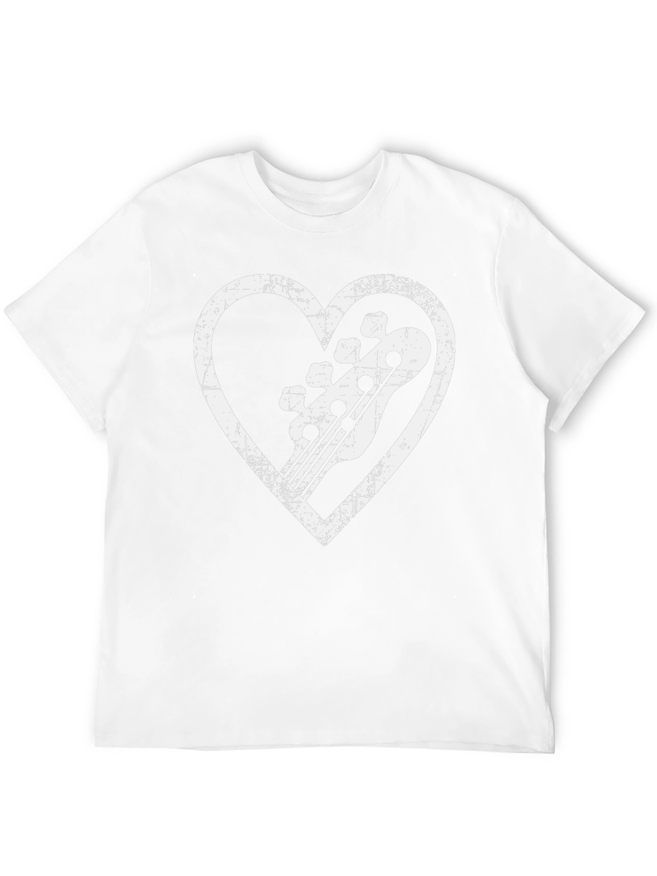 Bass Guitar Heart Graphic Tee - Musician T-Shirt