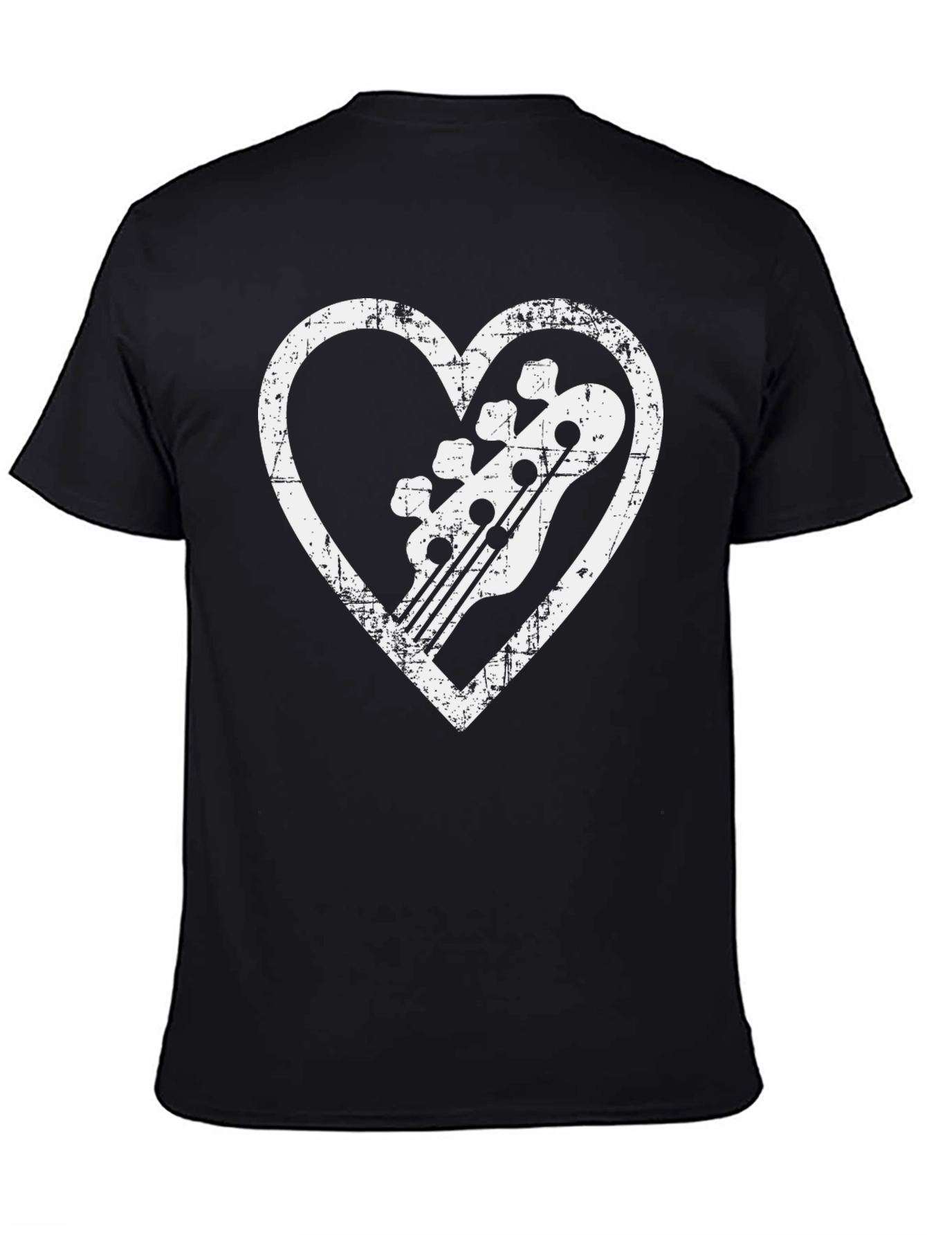 Bass Guitar Heart Graphic Tee - Musician T-Shirt
