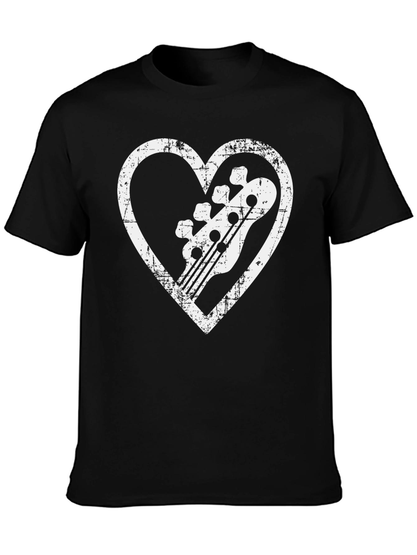 Bass Guitar Heart Graphic Tee - Musician T-Shirt