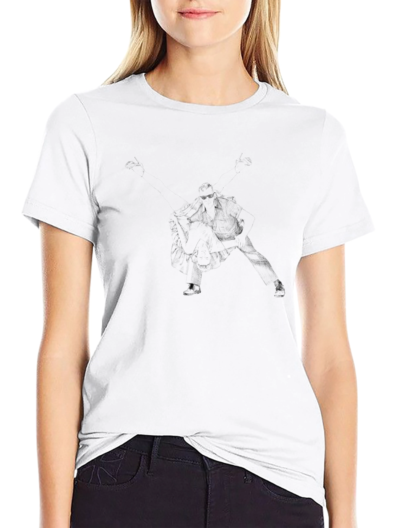 Mens Black Graphic Tee
