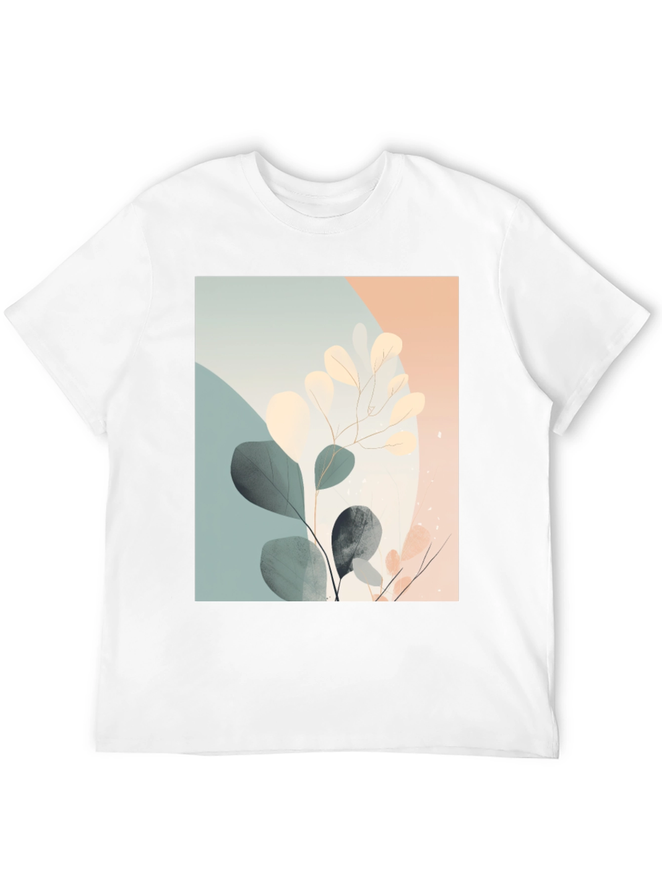 Botanical Print Black T-Shirt