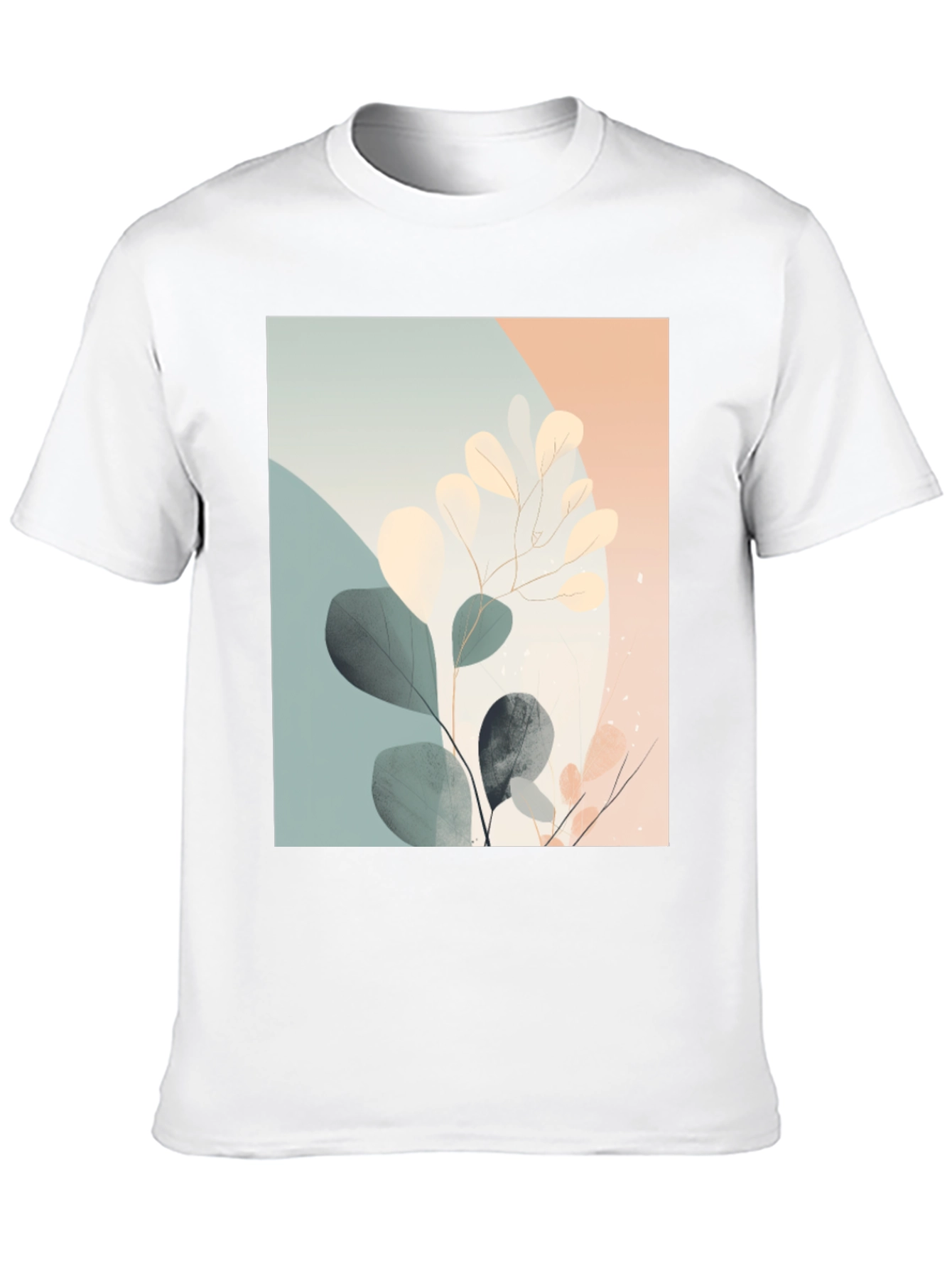 Botanical Print Black T-Shirt