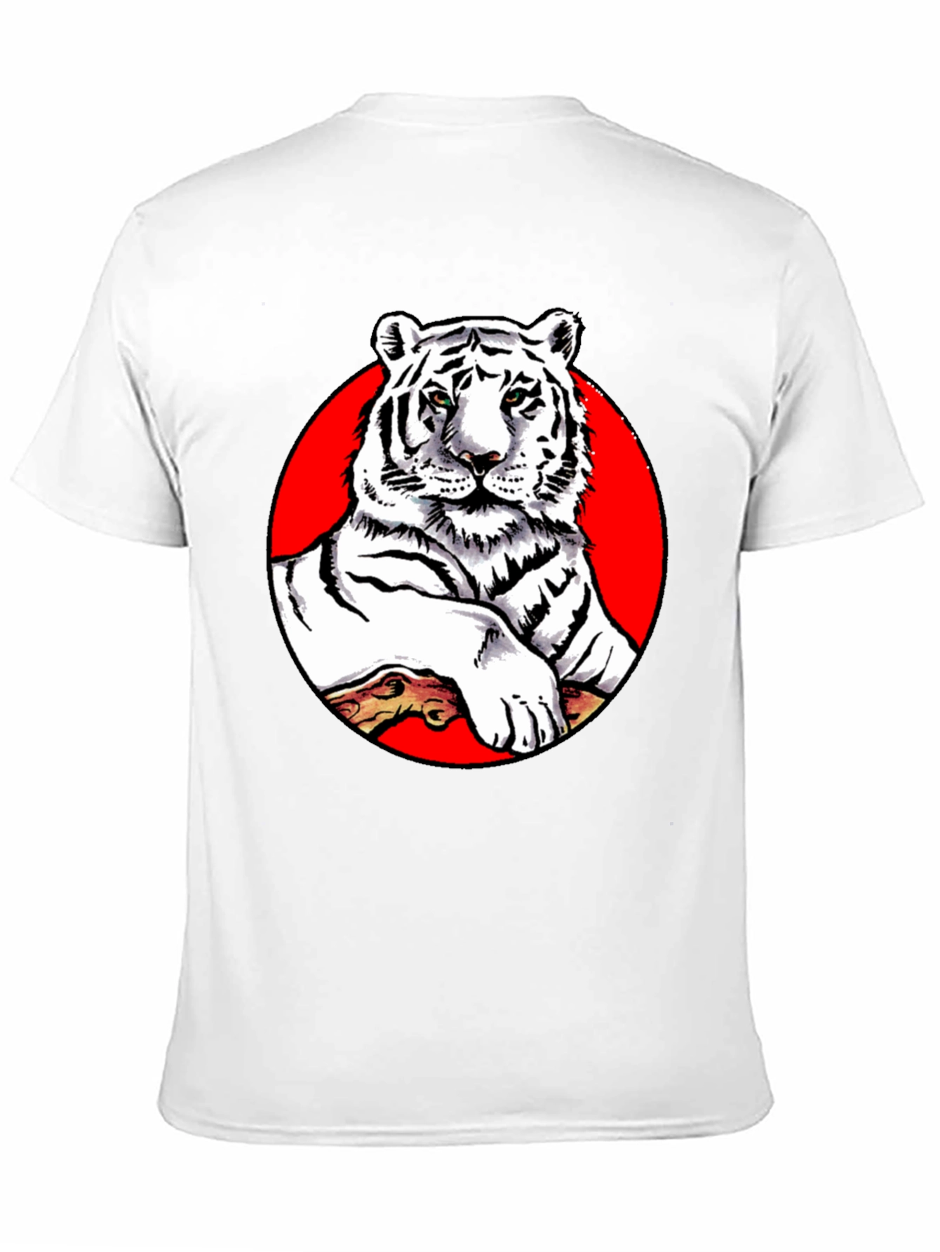 Cool White Tiger Graphic Tee - Black