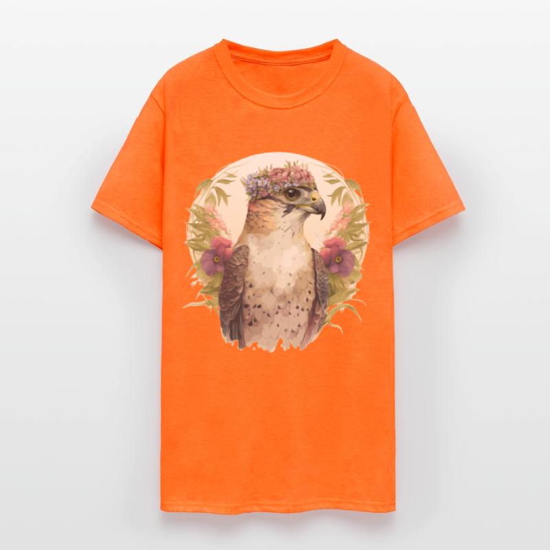 Watercolor Falcon Birds Of Prey Flower Crown Flora