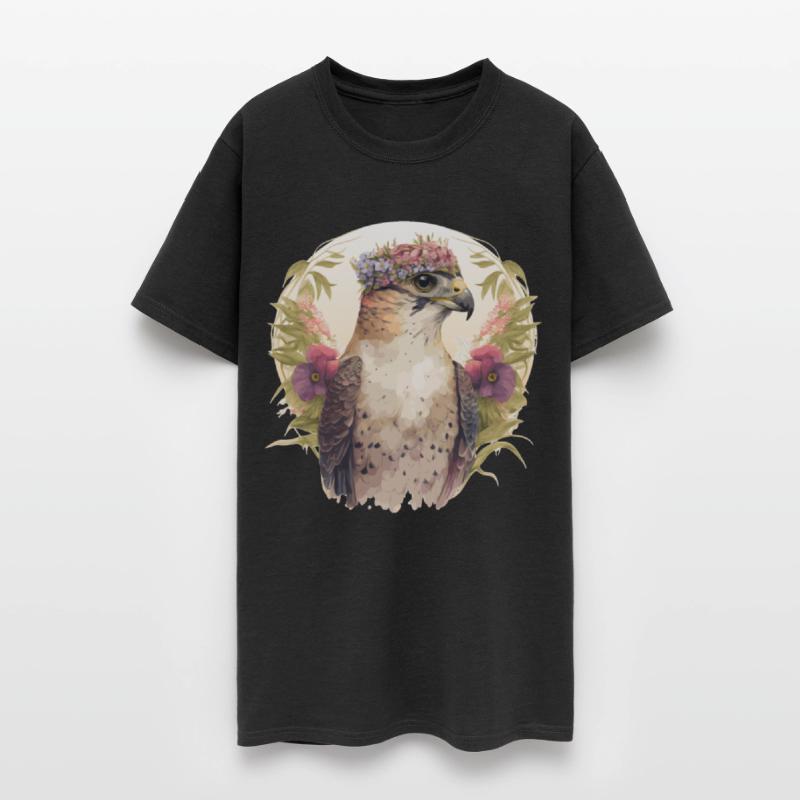 Watercolor Falcon Birds Of Prey Flower Crown Flora