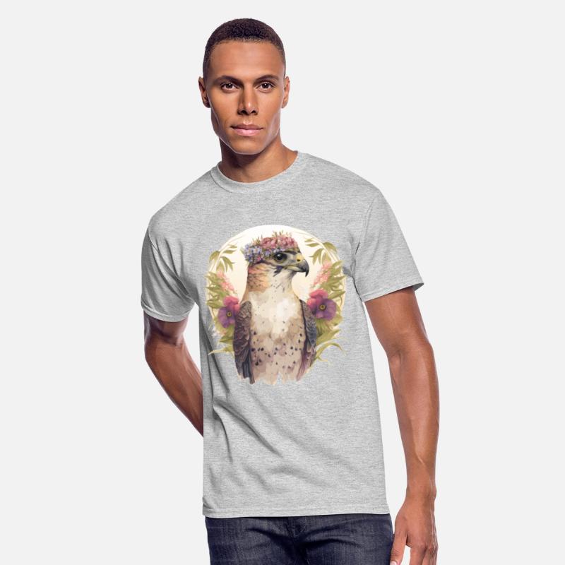 Watercolor Falcon Birds Of Prey Flower Crown Flora