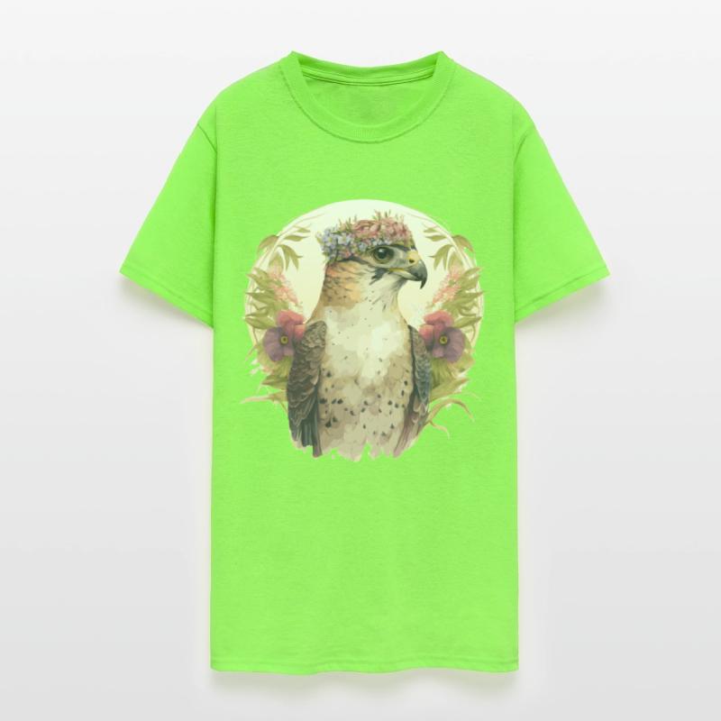 Watercolor Falcon Birds Of Prey Flower Crown Flora