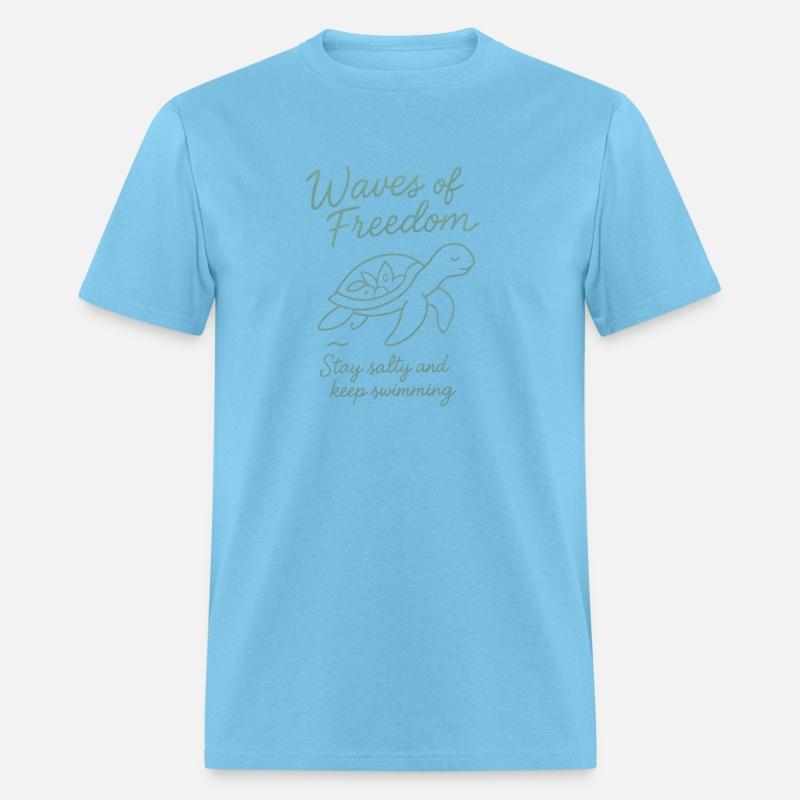 Waves of Freedom Turtle Art