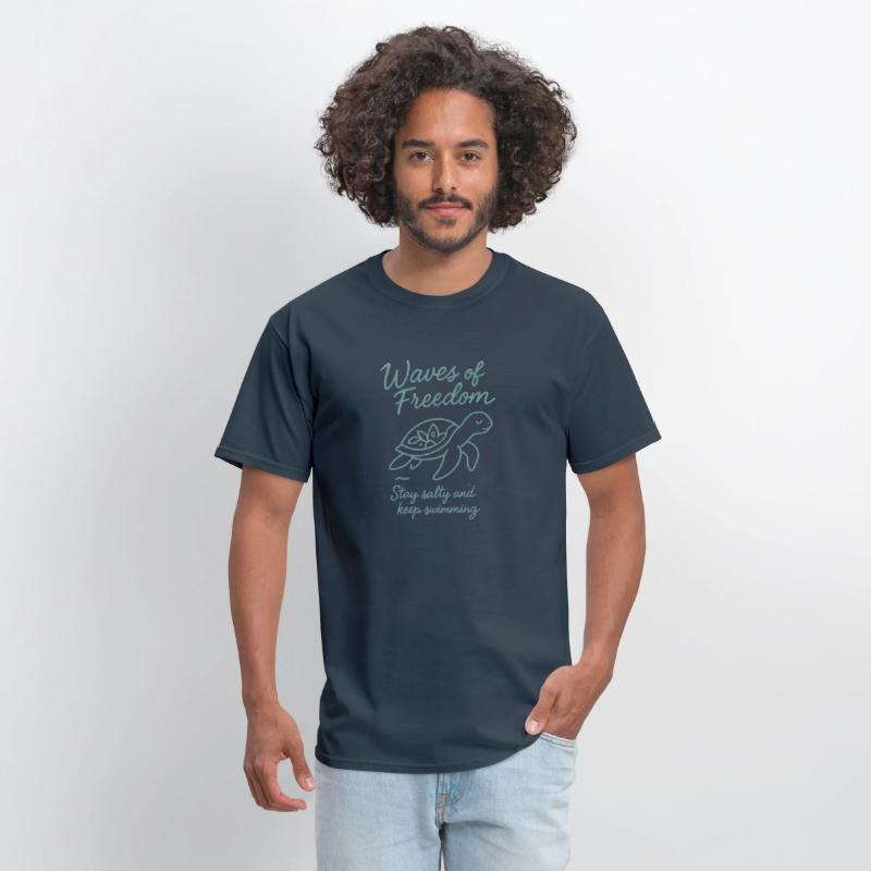 Waves of Freedom Turtle Art