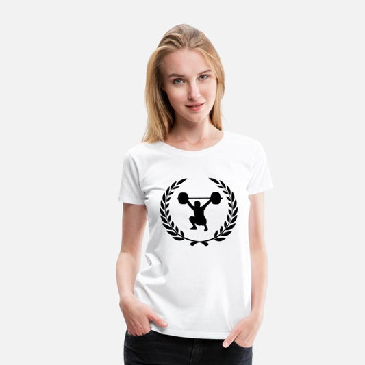 Weightlifter prize laurel wreath weightlifting