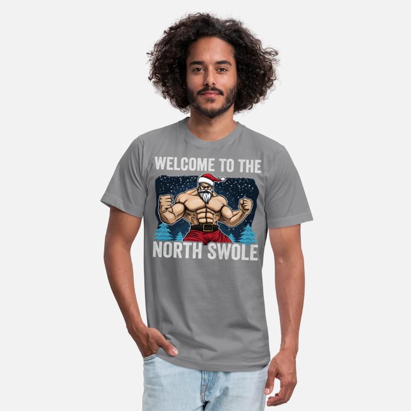 Welcome To North Swole Santa Muscle Workout Christ