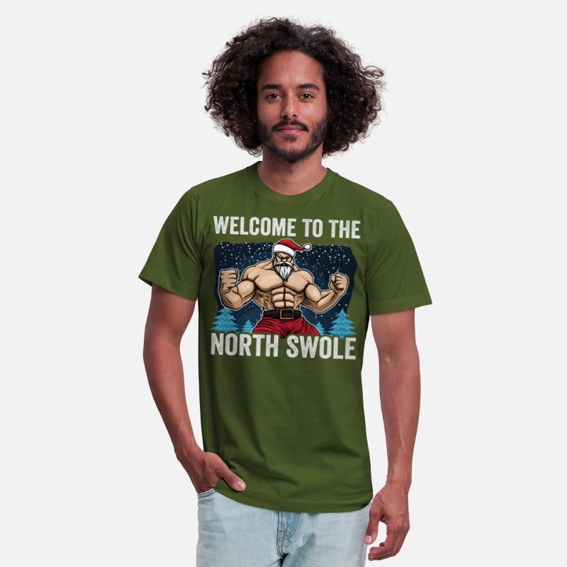 Welcome To North Swole Santa Muscle Workout Christ