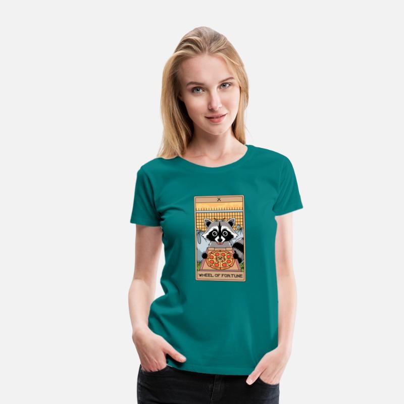 Wheel of Fortune Raccoons Tarot Card