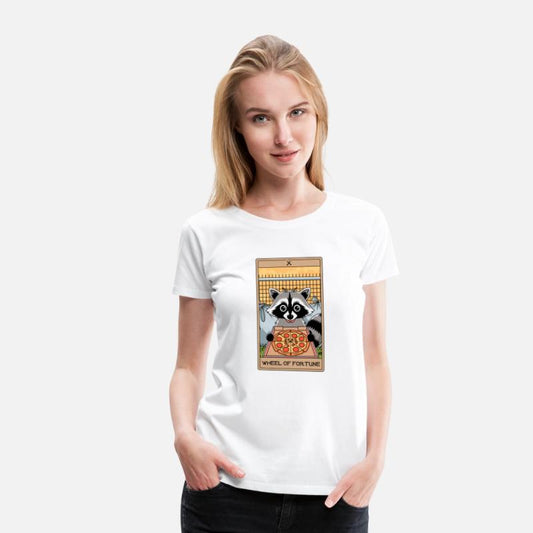 Wheel of Fortune Raccoons Tarot Card