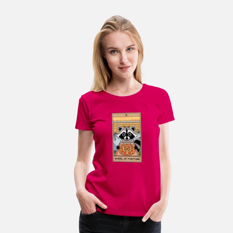 Wheel of Fortune Raccoons Tarot Card