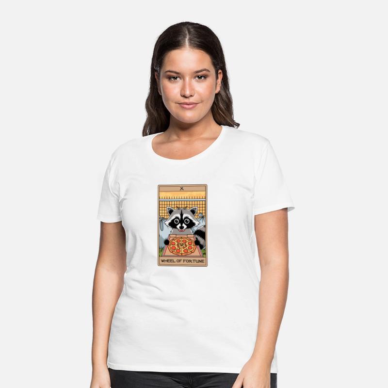 Wheel of Fortune Raccoons Tarot Card