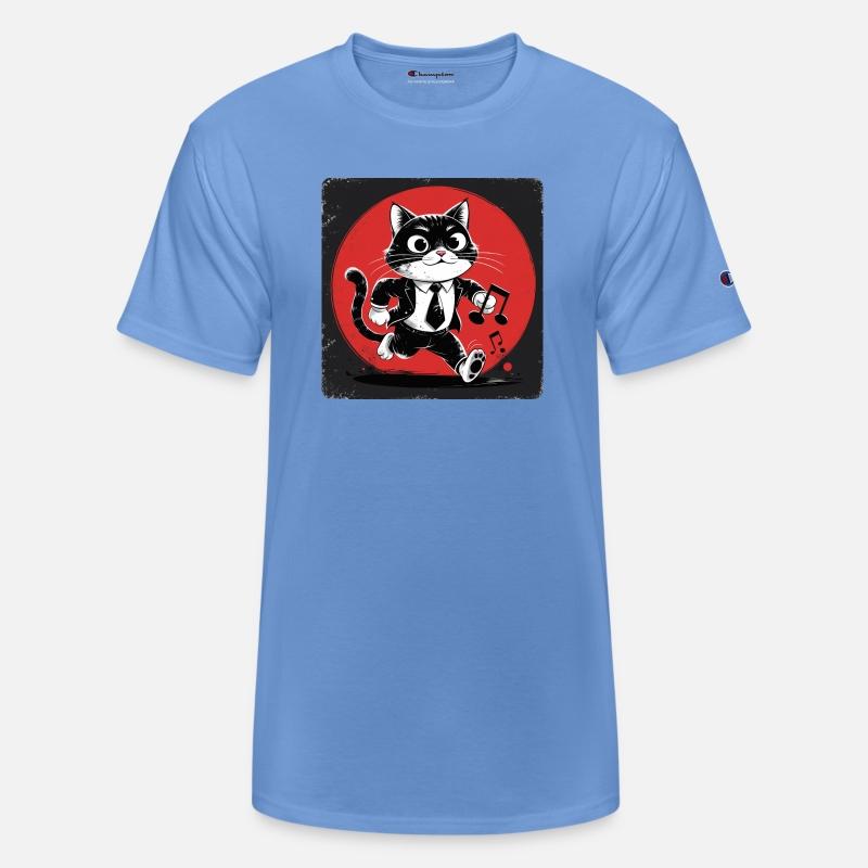 Whimsical Black White Cat Conductor Vintage S
