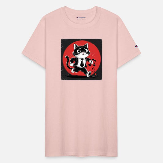 Whimsical Black White Cat Conductor Vintage S