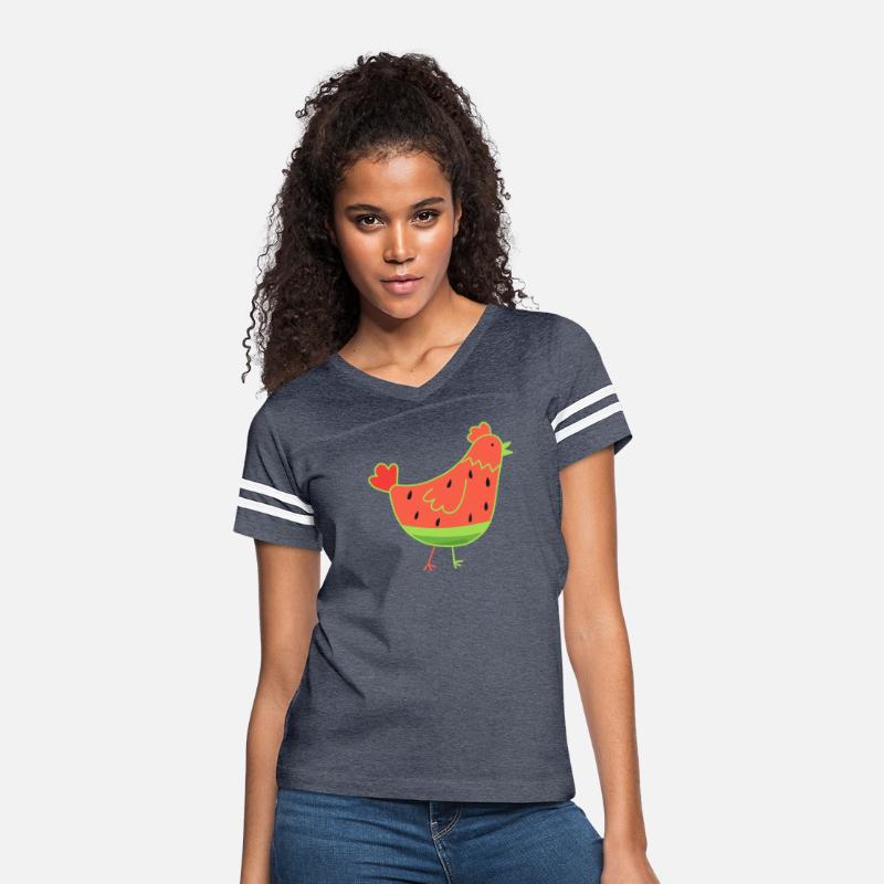 Whimsical Watermelon Chicken Illustration