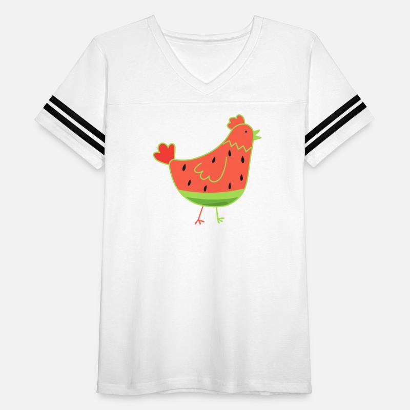 Whimsical Watermelon Chicken Illustration