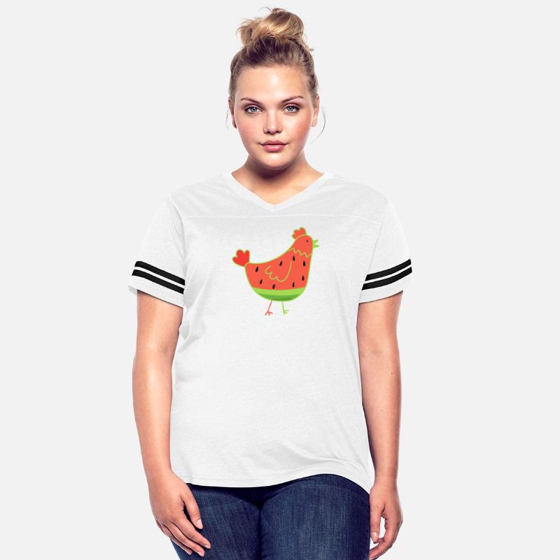 Whimsical Watermelon Chicken Illustration