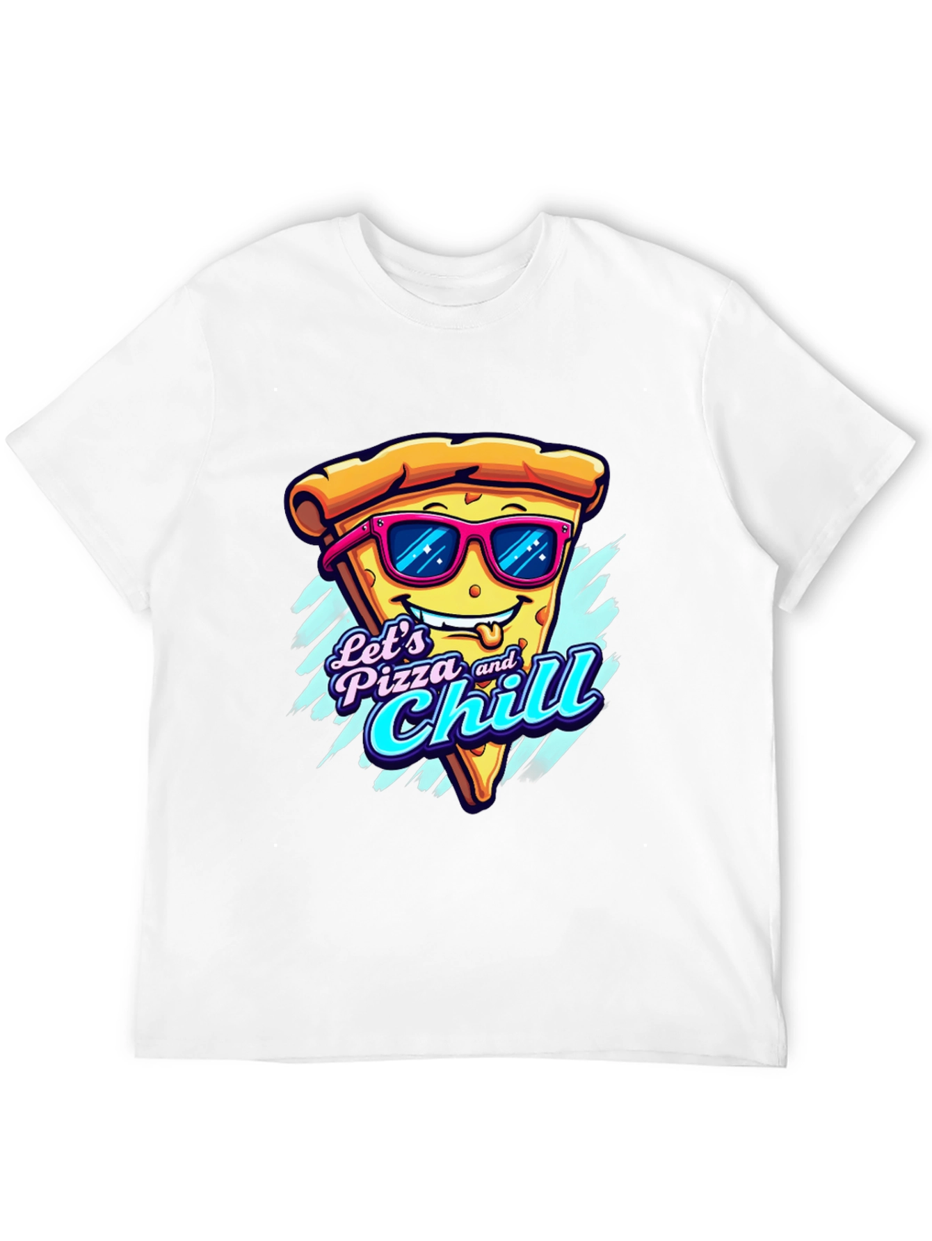 Lets Pizza and Chill Funny Graphic Tee